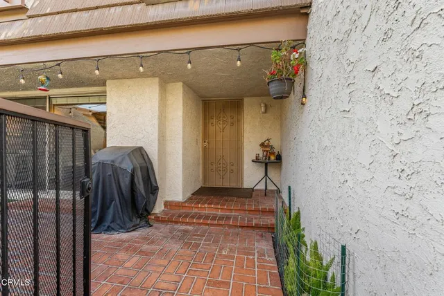 a view of a entryway door front of house