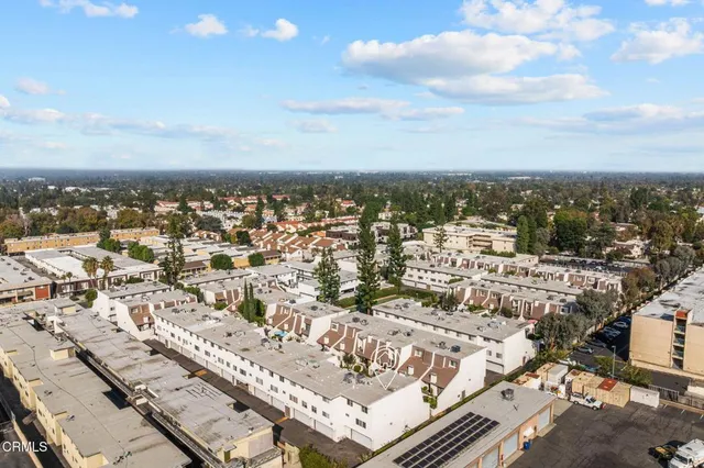 a view of a city with tall buildings
