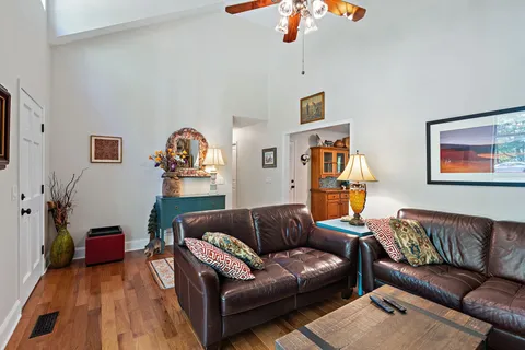 a living room with furniture and a couch