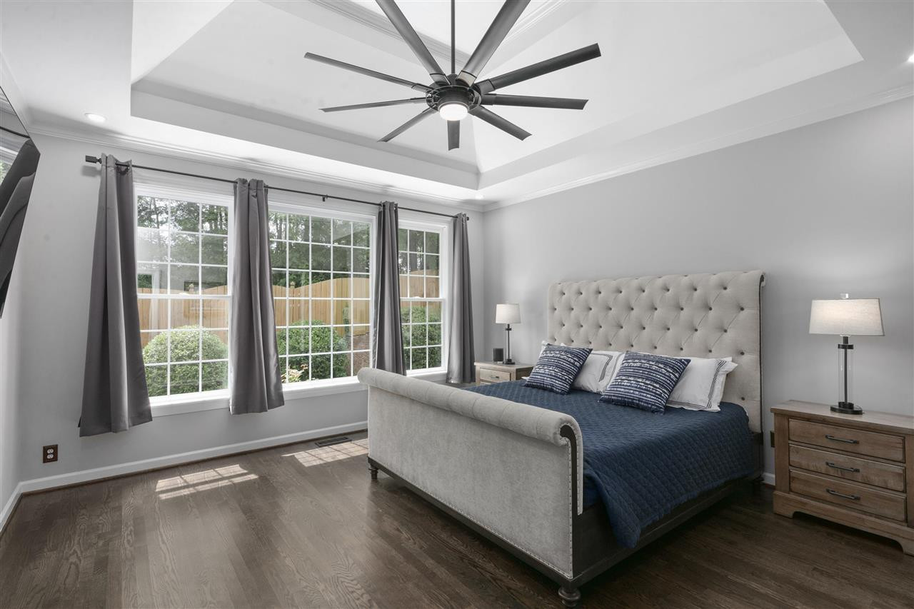 12205 Arneson Street Raleigh, NC 27614 - Photo 15 of 30 The master is straight out of a magazine with every detail beautifully designed. Master Bedroom 1st floor updated