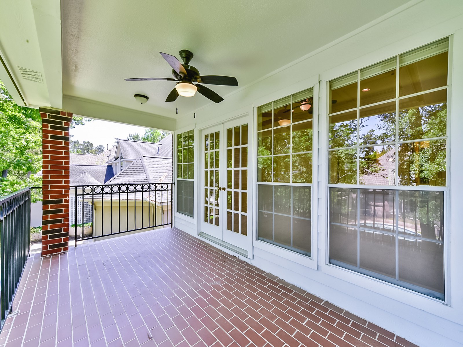 166 East Capstone Circle Spring, TX 77381 - Photo 39 of 45 a view of outdoor space with wooden floor and windows