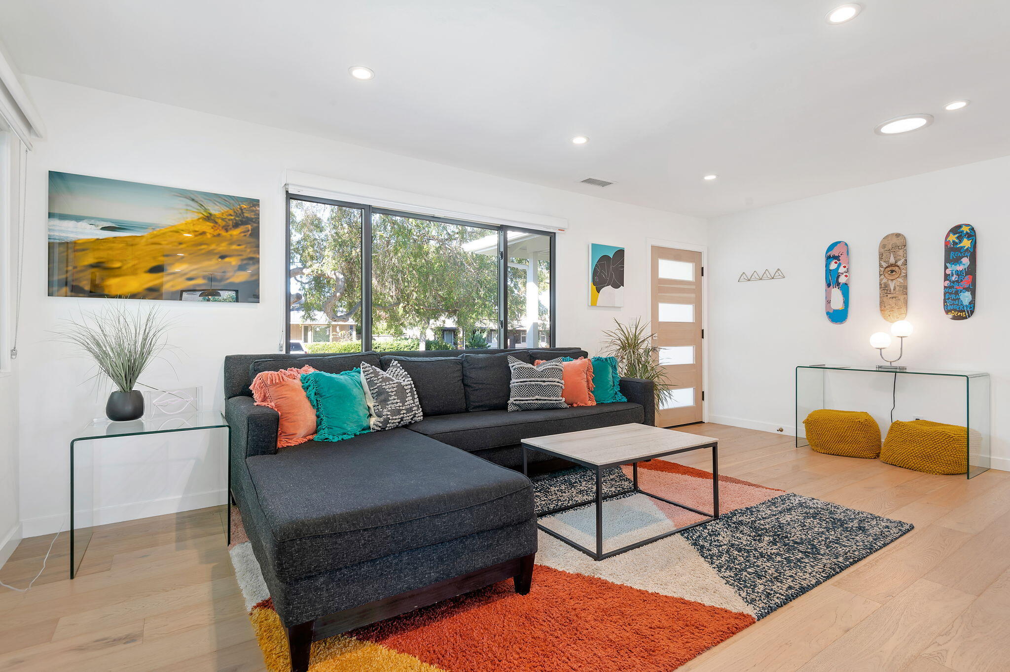 308 Cooper Road Santa Barbara, CA 93109 - Photo 14 of 41 a living room with furniture and a rug