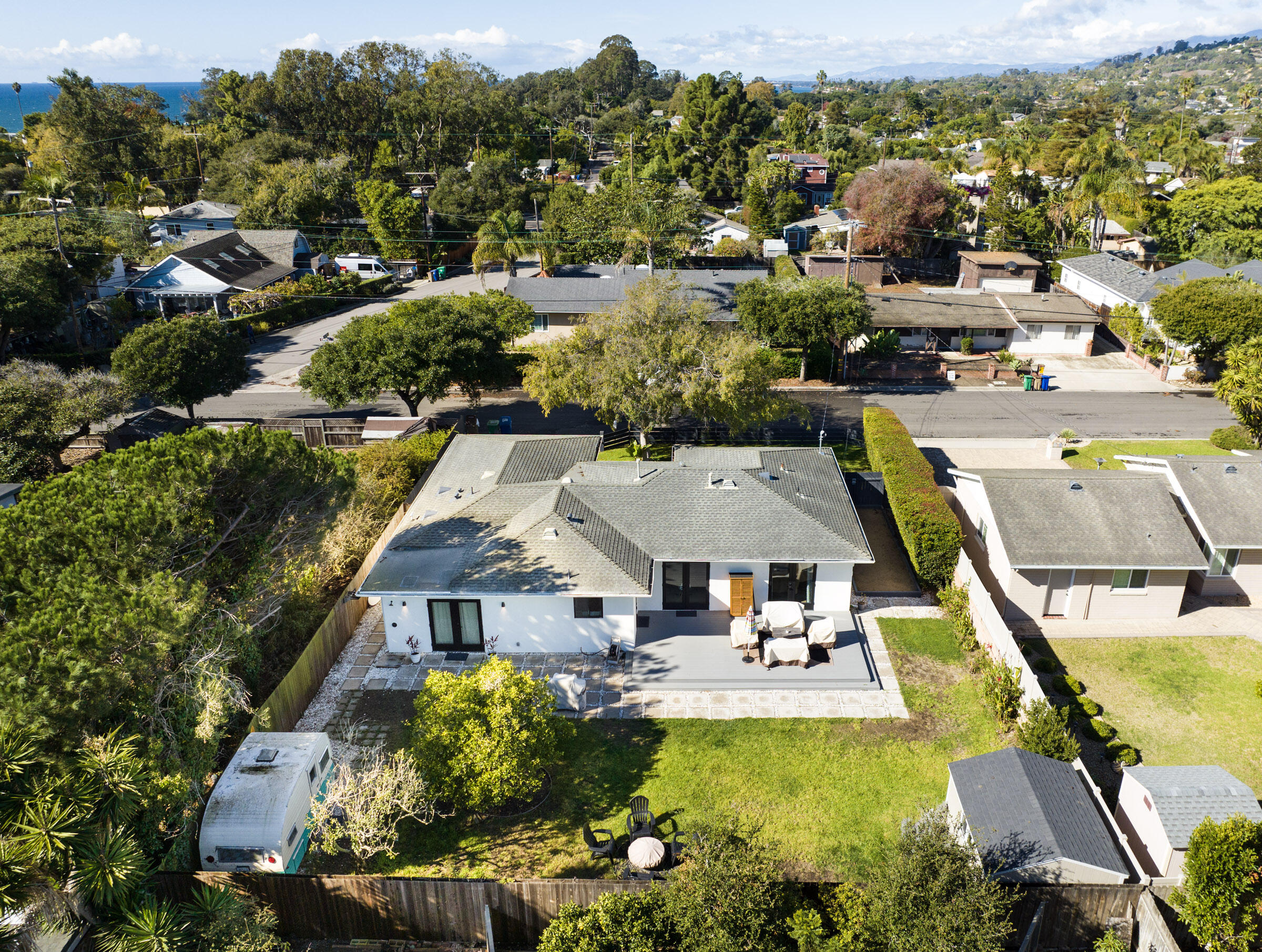 308 Cooper Road Santa Barbara, CA 93109 - Photo 31 of 41 an aerial view of a house with swimming pool