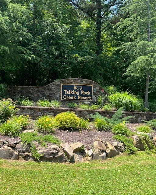 a view of swimming pool with a yard
