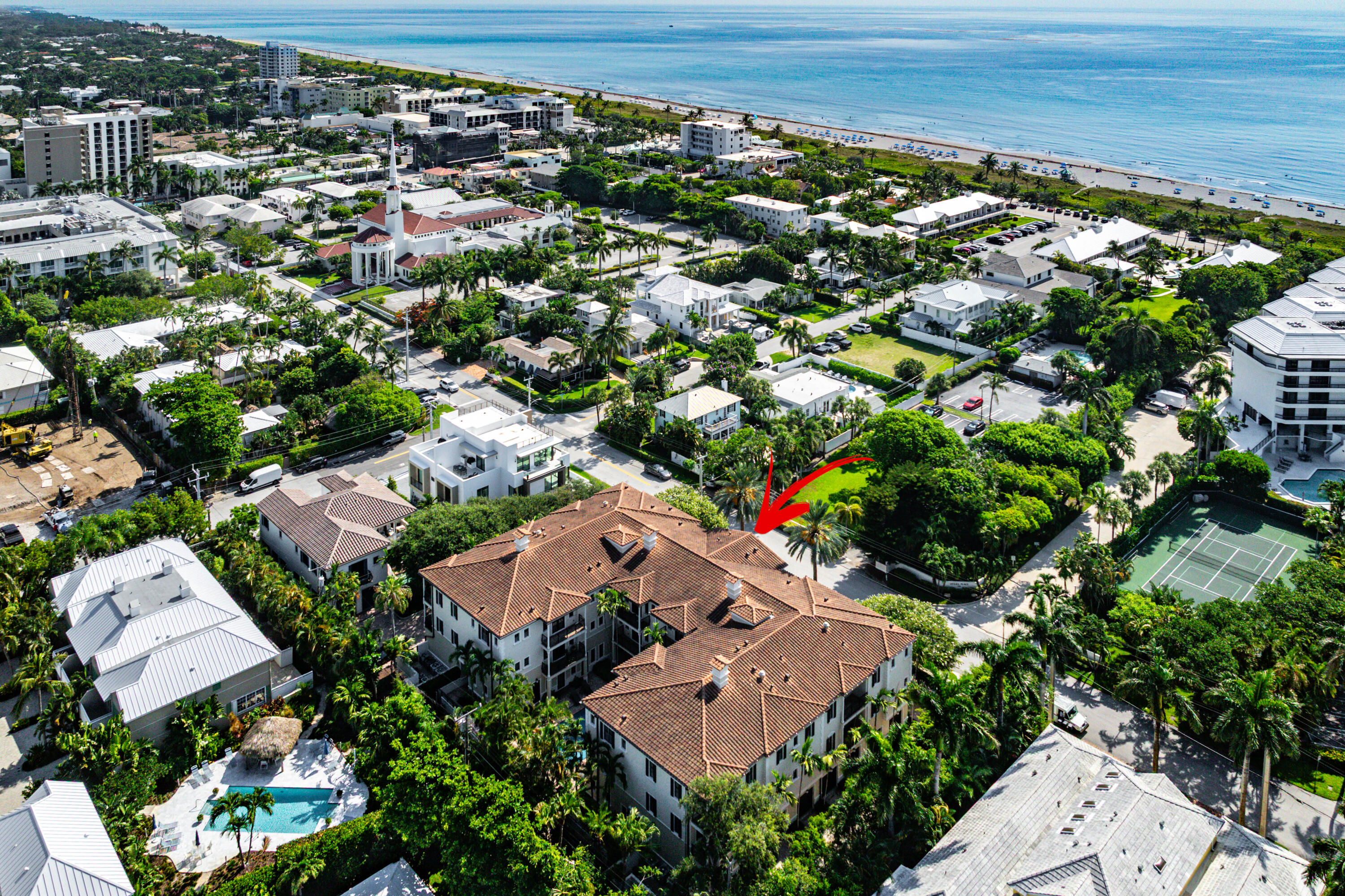 110 Gleason Street, Unit 203 Delray Beach, FL 33483 - Photo 25 of 25 an aerial view of residential houses with outdoor space