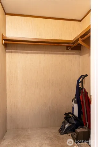a view of a closet