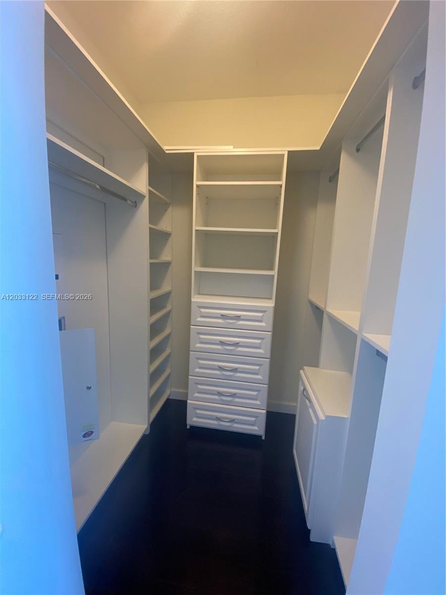 185 Southwest 7th Street, Unit 4206 Miami, FL 33130 - Photo 5 of 26 a view of walk in closet with empty racks