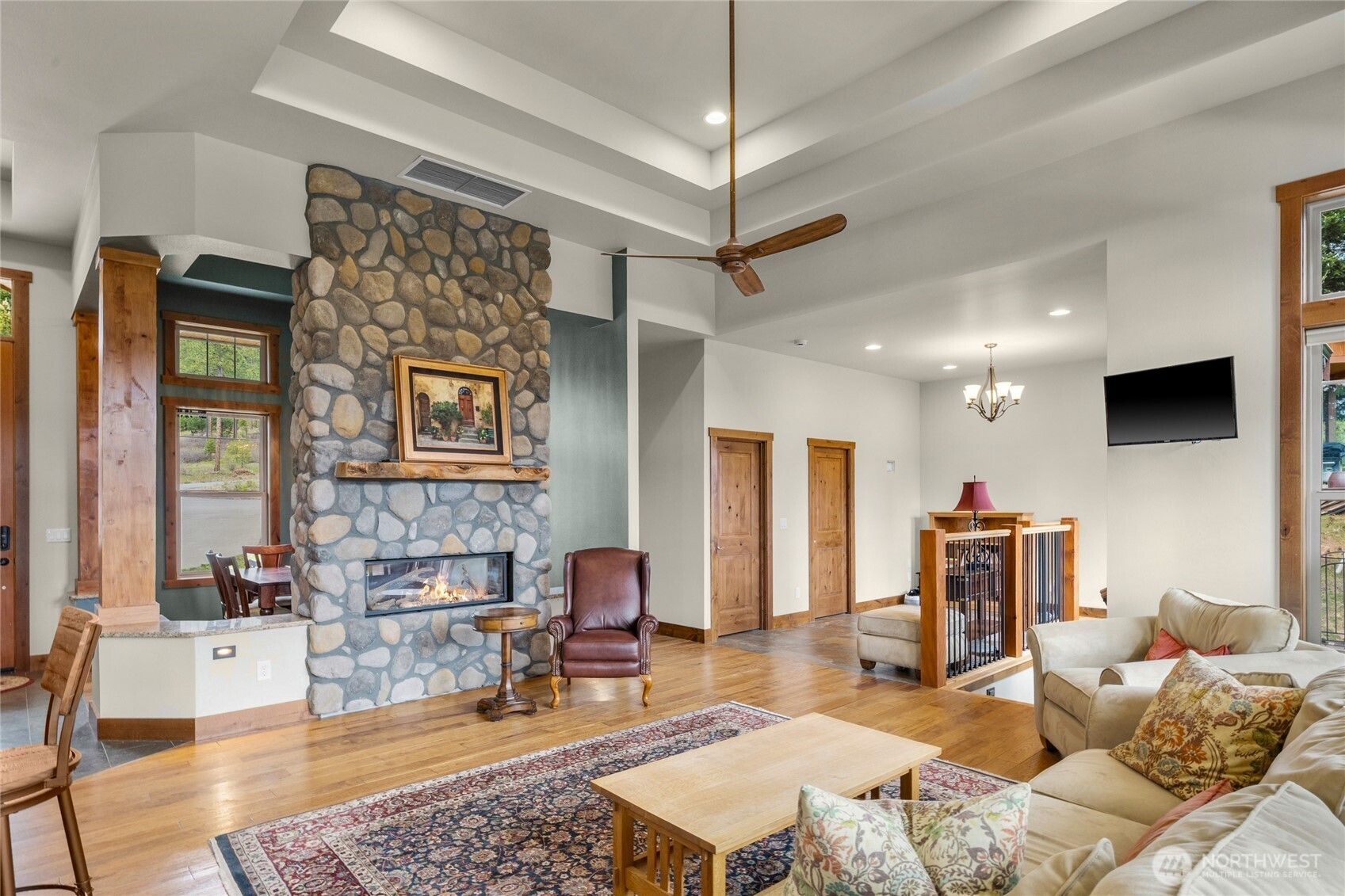 421 Meadow Ridge Drive Cle Elum, WA 98922 - Photo 7 of 39 a living room with furniture and a flat screen tv
