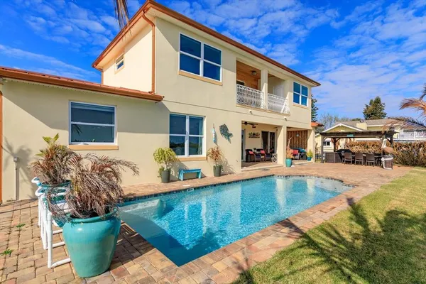 a view of a house with roof deck