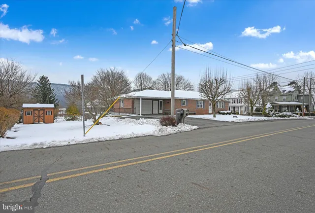 a front view of a building