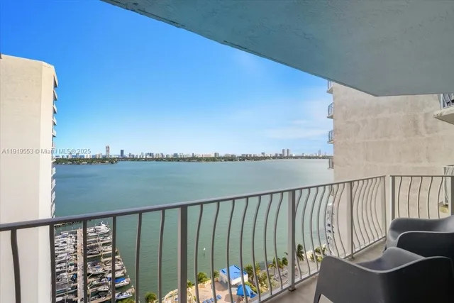 a city view from a balcony