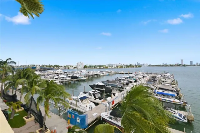 a view of a lake with a outdoor space