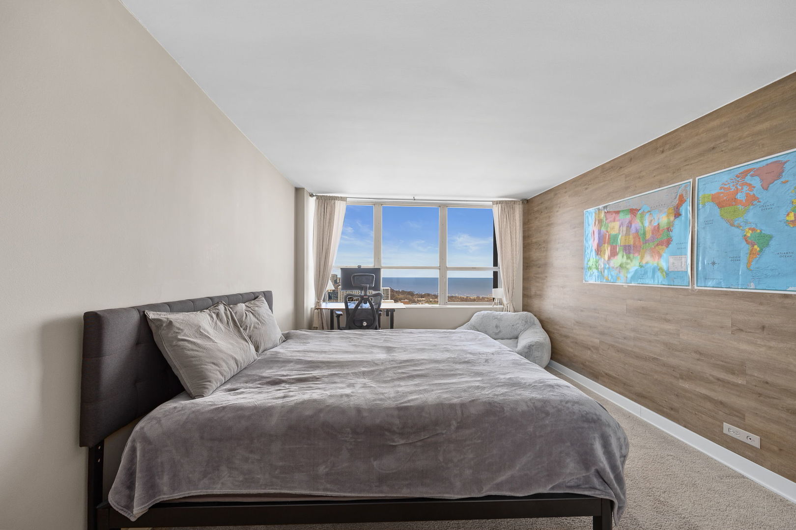 655 West Irving Park Road, Unit 3708 Chicago, IL 60613 - Photo 27 of 55 a bedroom with a bed and window