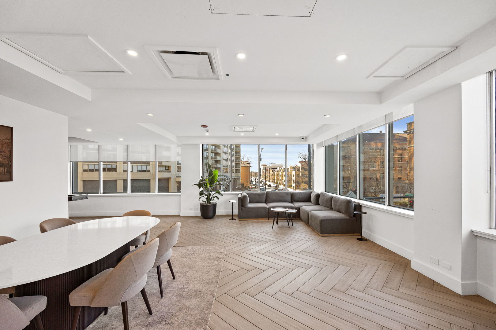 655 West Irving Park Road, Unit 3708 Chicago, IL 60613 - Photo 48 of 55 a living room with furniture and a large window