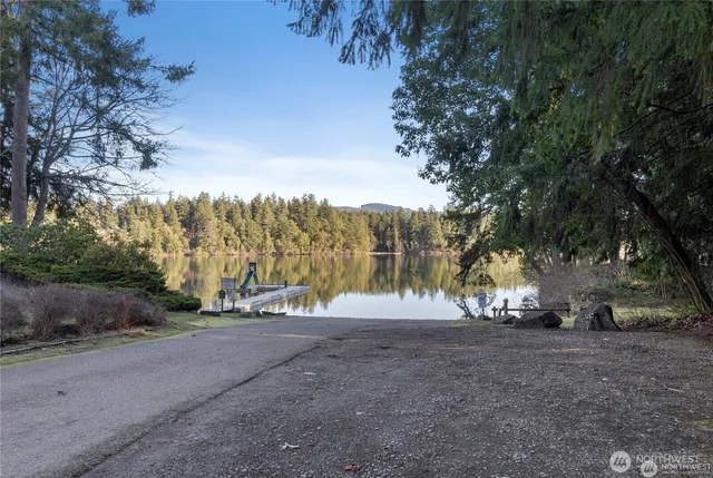 a view of road and trees