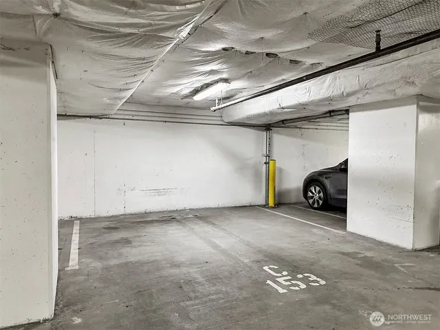 a view of a garage