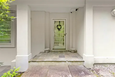 a view of a park with a tree