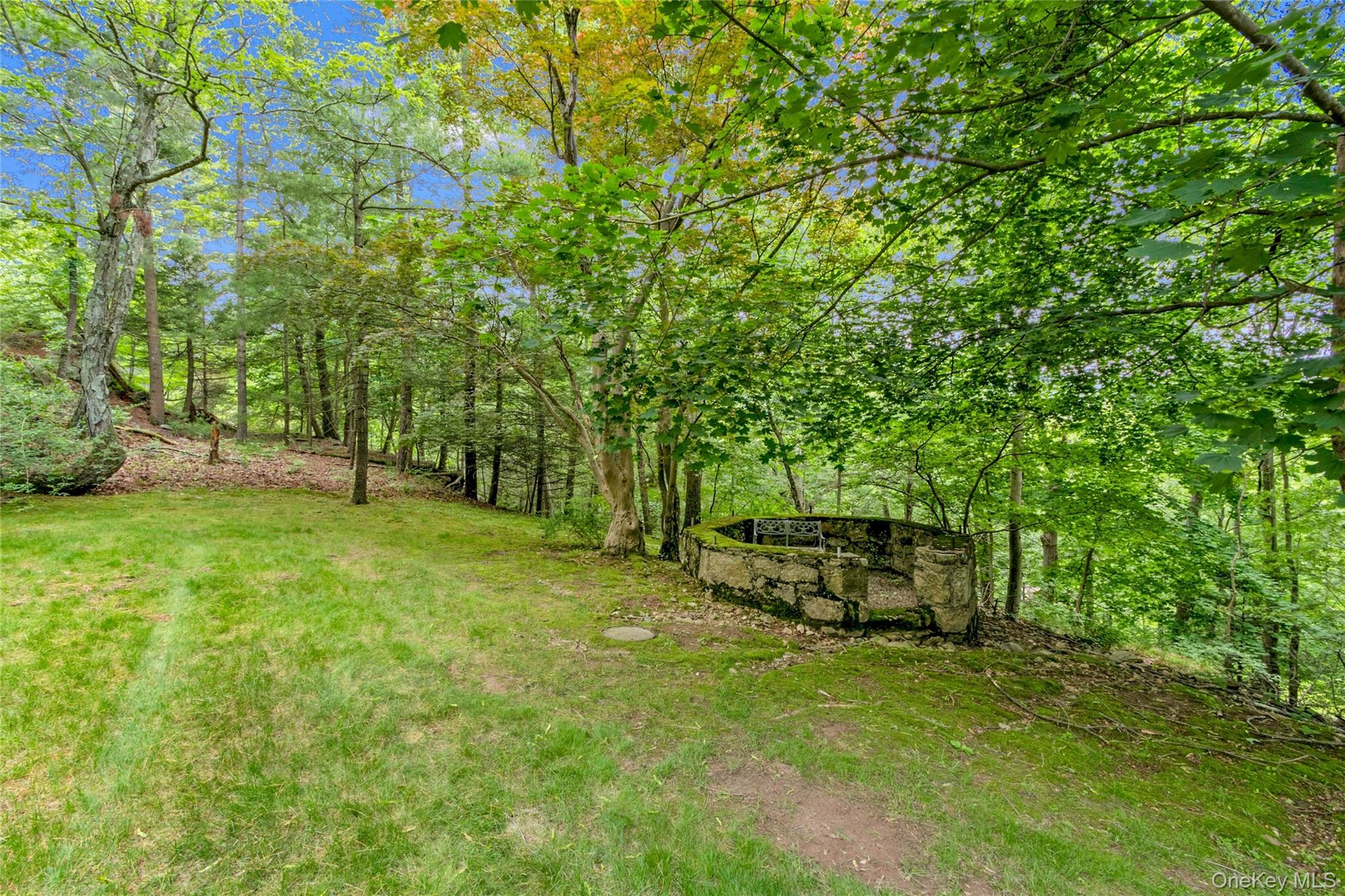 94 Cliff Road Tuxedo Park, NY 10987 - Photo 34 of 37 a view of a backyard with large trees