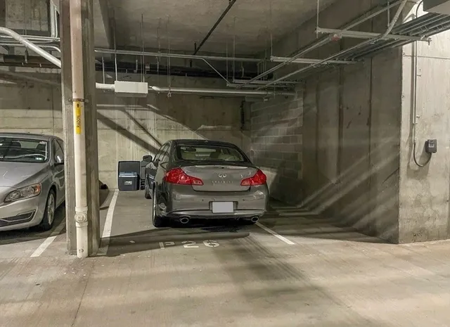 a view of parking garage