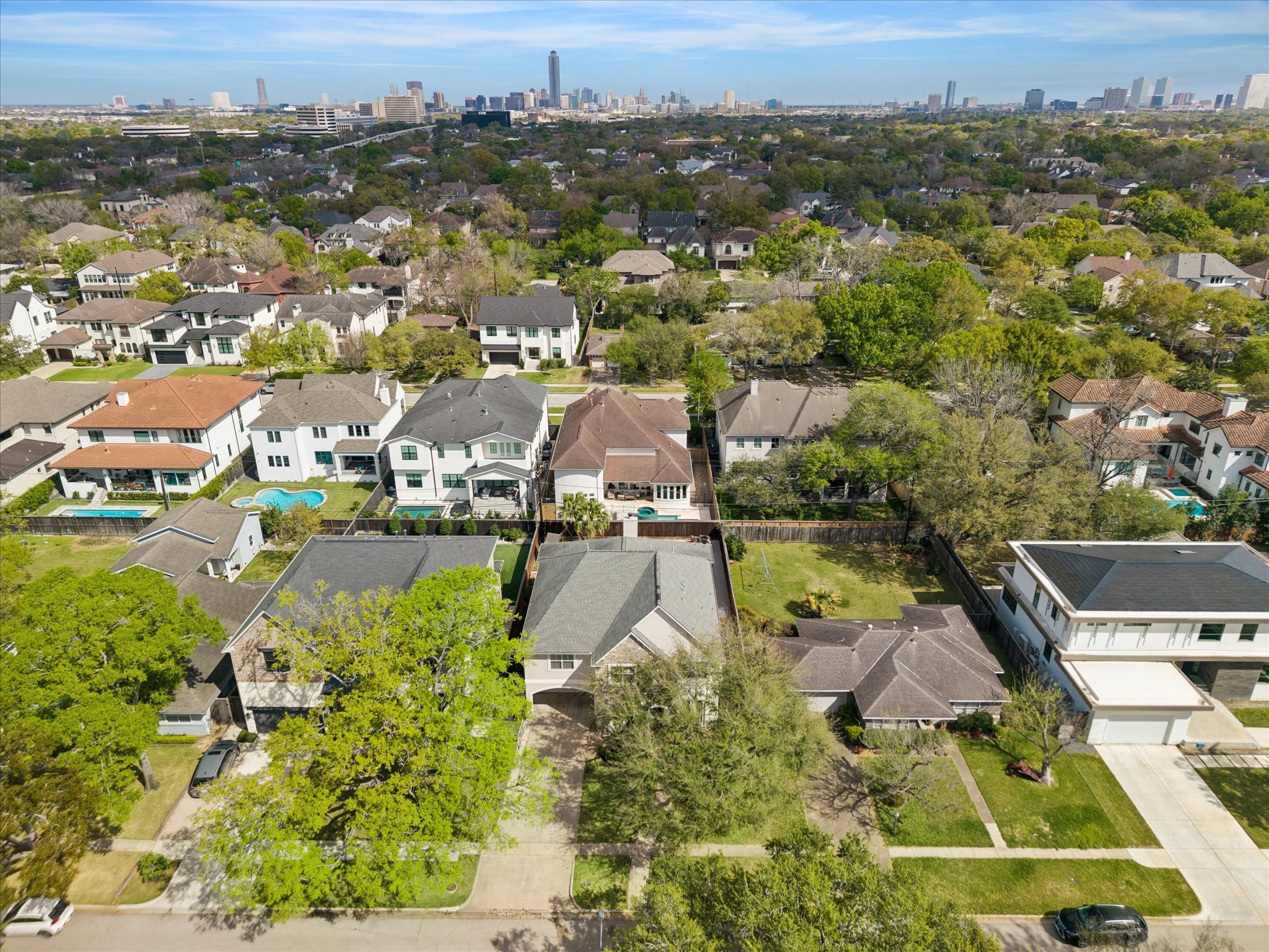 4606 Birch Street Bellaire, TX 77401 - Photo 44 of 45 an aerial view of residential houses with outdoor space