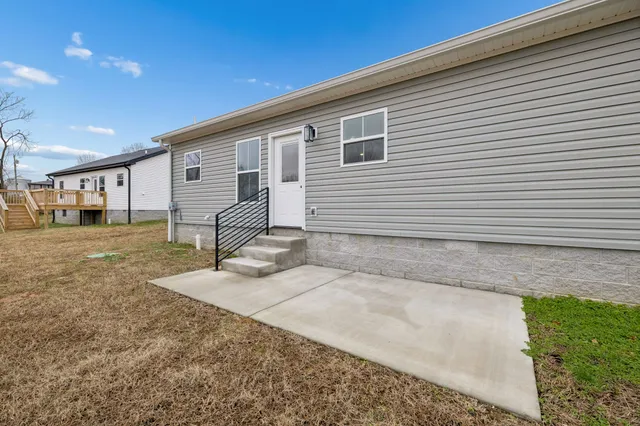 a backyard of a house