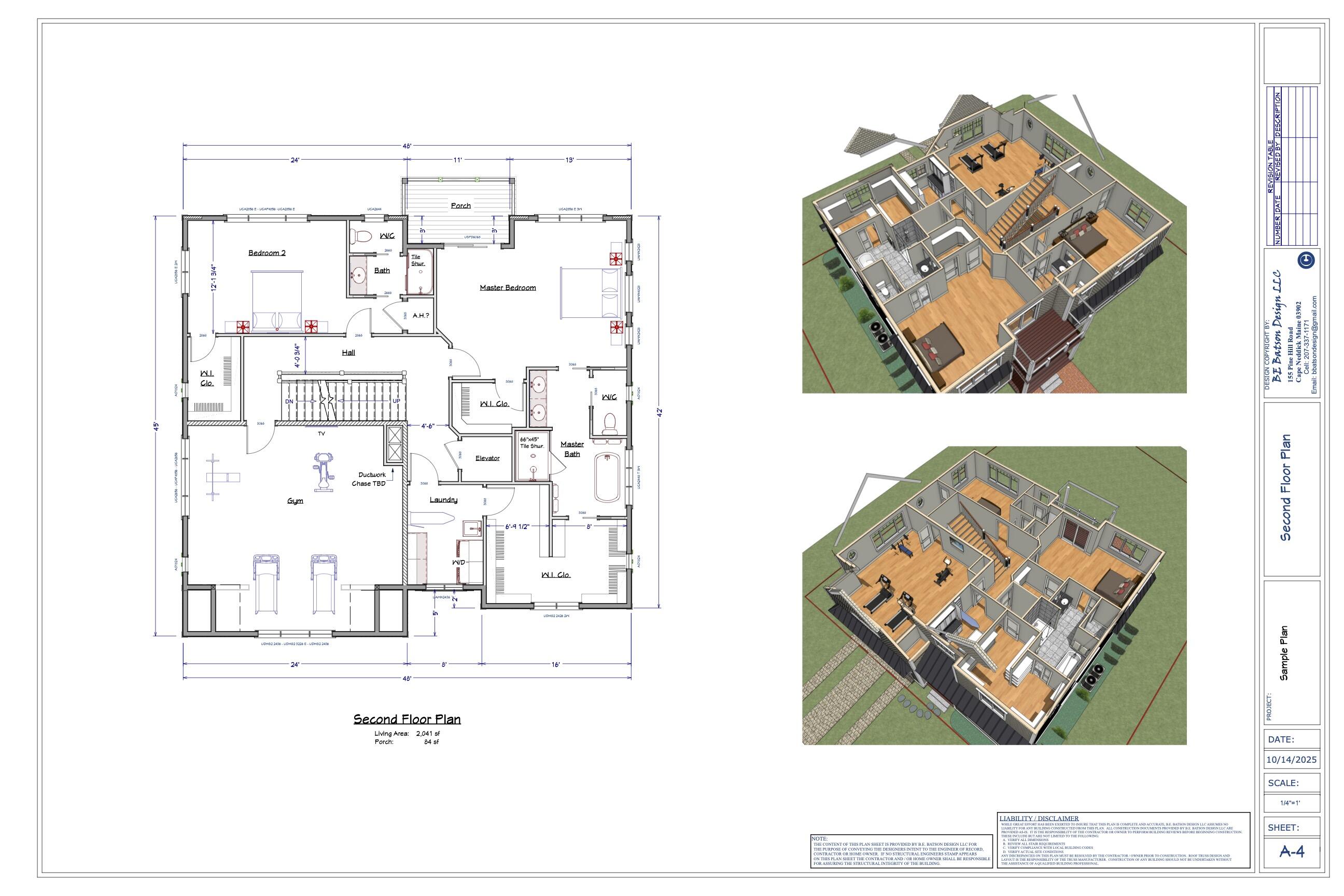81 Nubble Road York, ME 03909 - Photo 43 of 44 Proposed 2nd floor