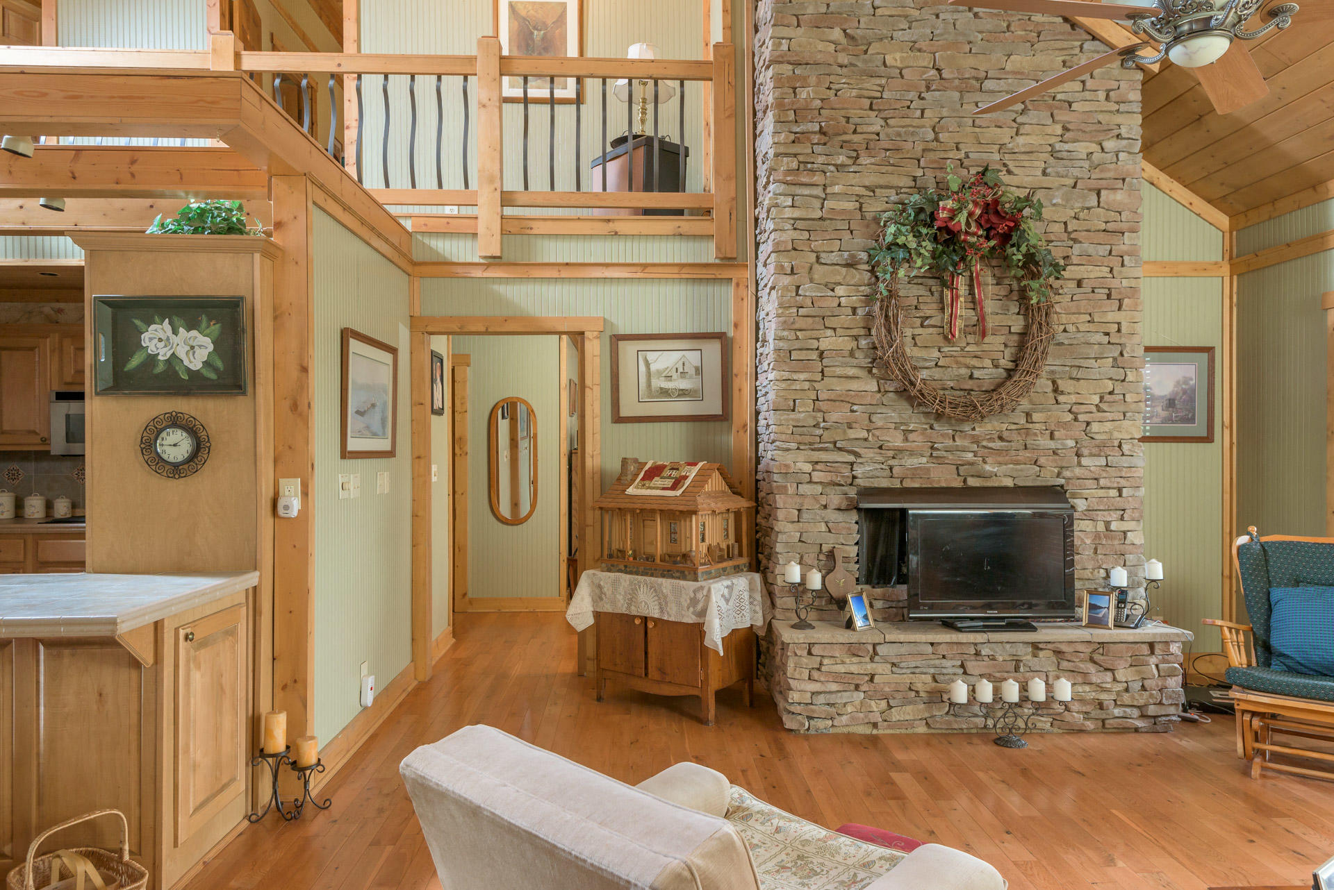 3035 Jackson Point Road Sewanee, TN 37375 - Photo 14 of 37 Stack stone fireplace