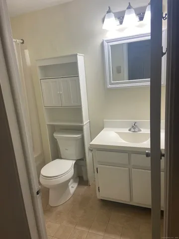 a bathroom with a sink toilet and vanity