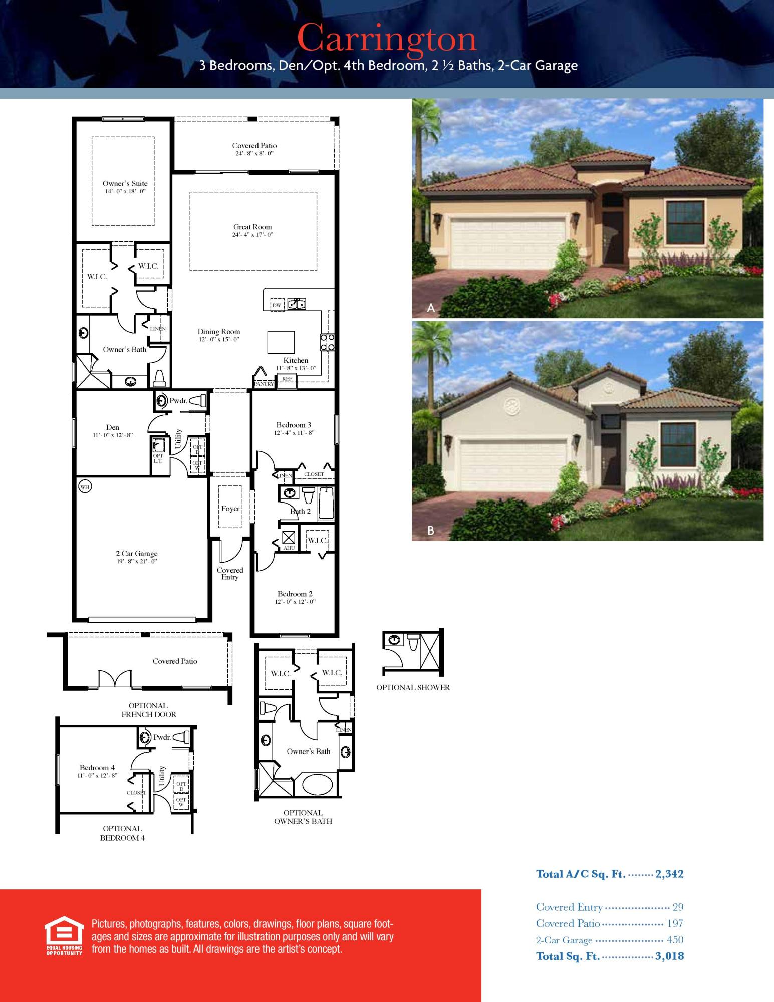 5938 Southeast Entry Court Stuart, FL 34997 - Photo 37 of 37 Carrington Floor plan