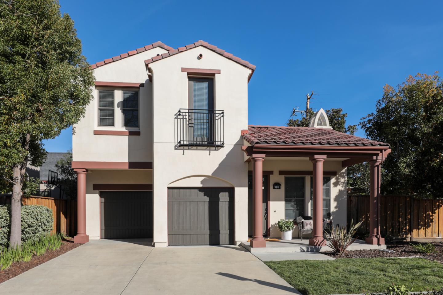 a front view of a house with a porch