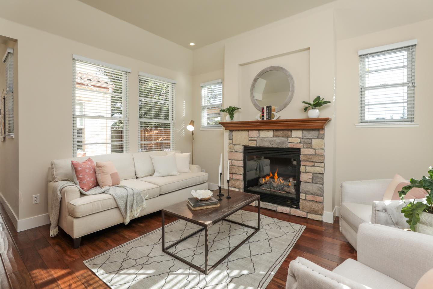 920 Rincon Street Mountain View, CA 94040 - Photo 5 of 45 a living room with furniture and a fireplace