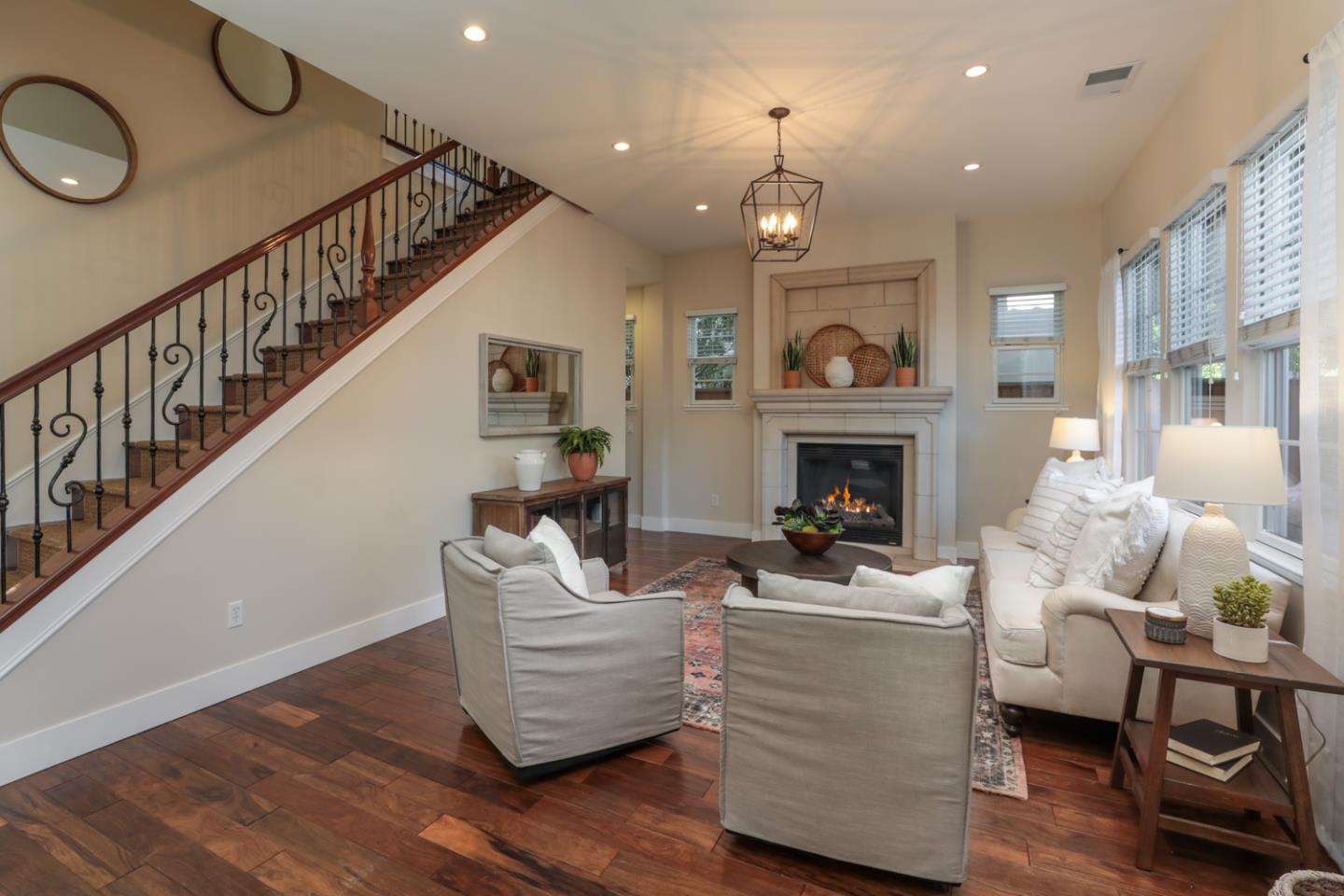 920 Rincon Street Mountain View, CA 94040 - Photo 10 of 45 a living room with furniture and a fireplace