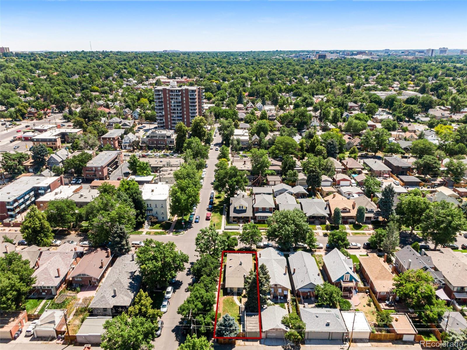 520 East 5th Avenue Denver, CO 80203 - Photo 39 of 40 an aerial view of residential houses with city view