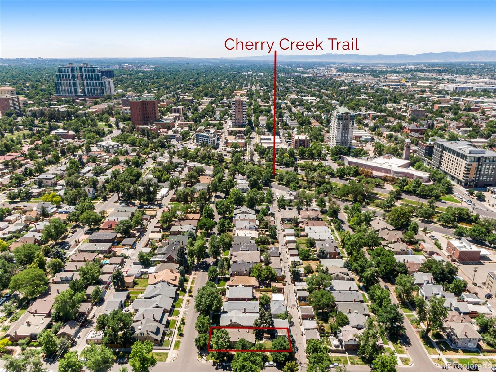 520 East 5th Avenue Denver, CO 80203 - Photo 40 of 40 an aerial view of residential houses with city view