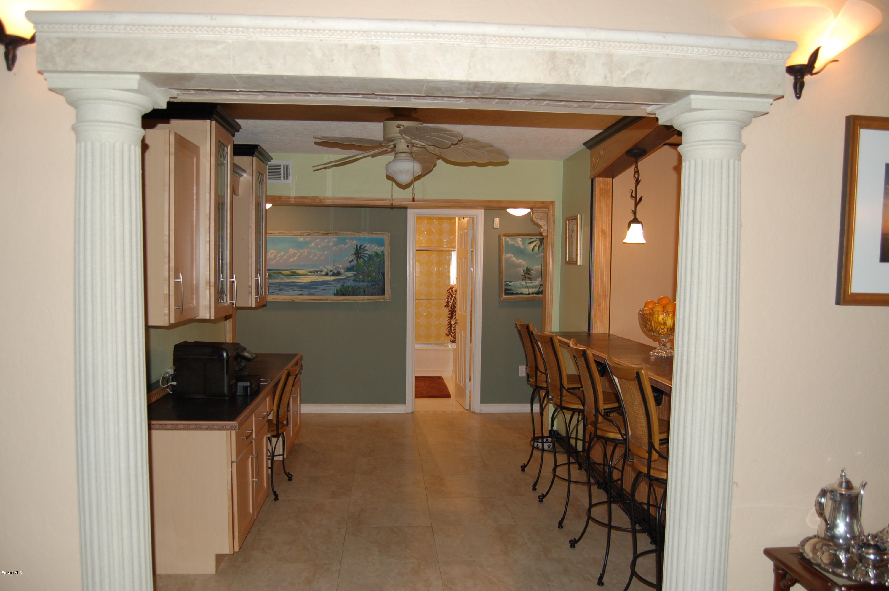 1054 Samar Road Cocoa Beach, FL 32931 - Photo 22 of 39 Breakfast Bar & Office/Bar Cabinetry