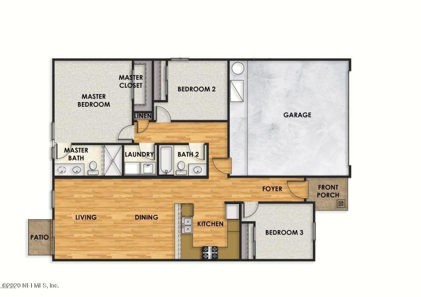 4477 Clairmont Road Jacksonville, FL 32207 - Photo 2 of 2 Floor Plan Layout 1200 Plan