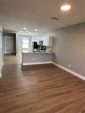 a view of kitchen and electric room