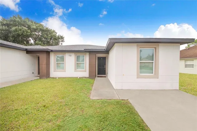 a view of a backyard with a garden and plants