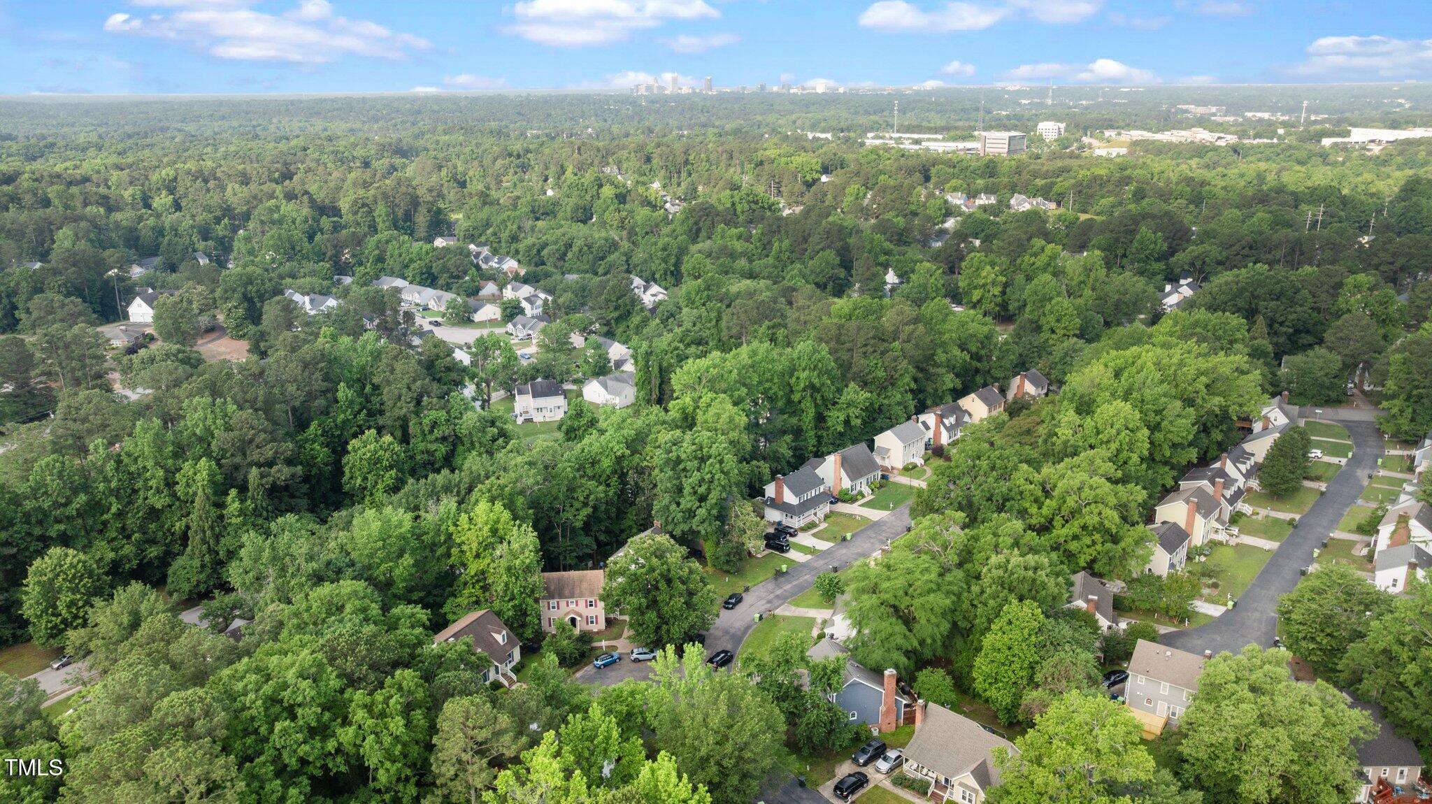 3541 East Jameson Road Raleigh, NC 27604 - Photo 36 of 38 a view of a city with lush green forest