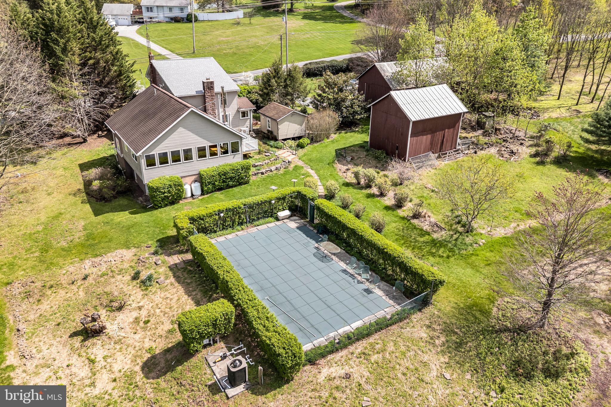 525 Andersontown Road Dover, PA 17315 - Photo 4 of 56 Aerial View of the back of theme