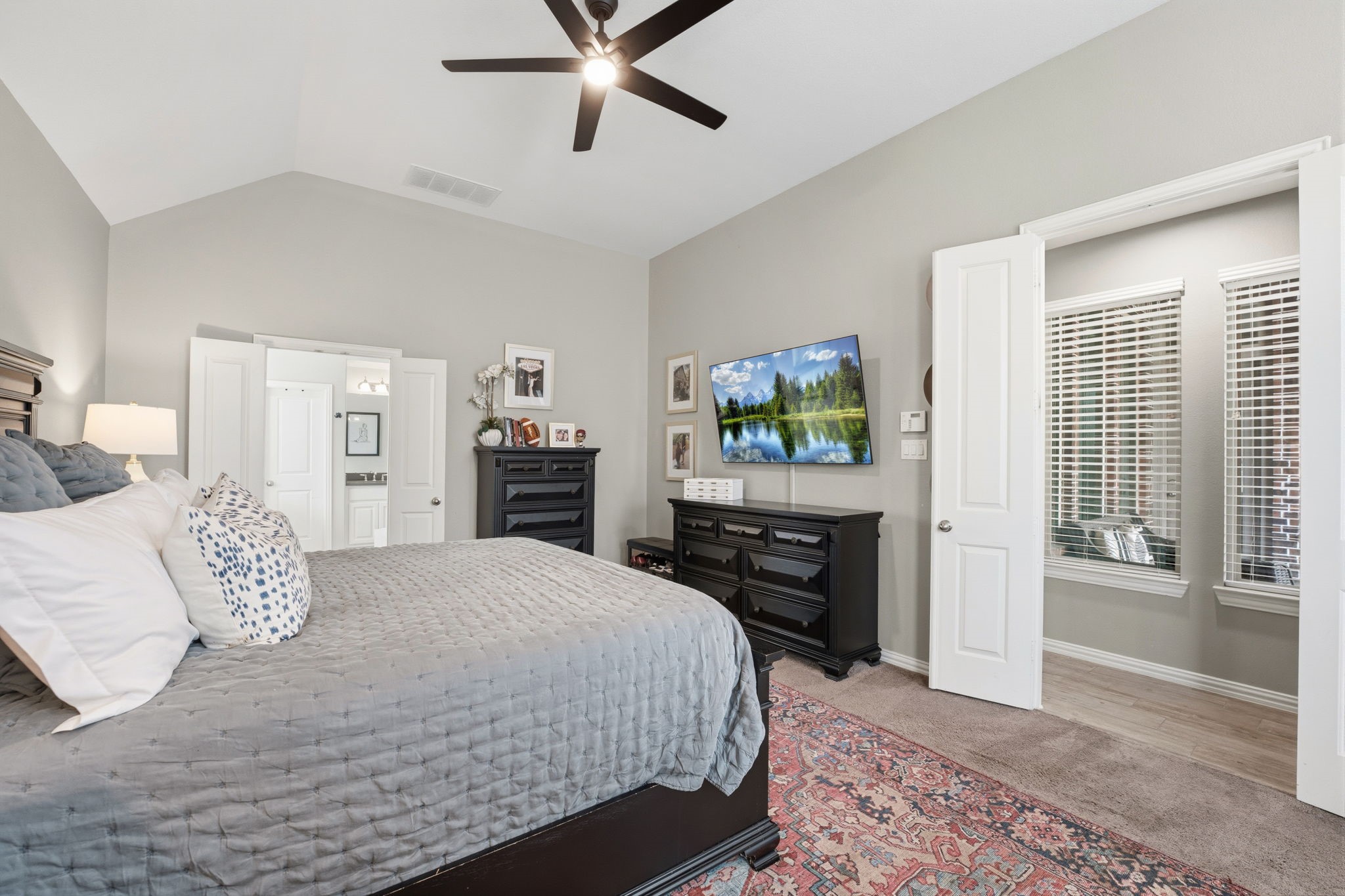 27906 Arden Trail Spring, TX 77386 - Photo 29 of 49 a bedroom with a bed and wooden floor