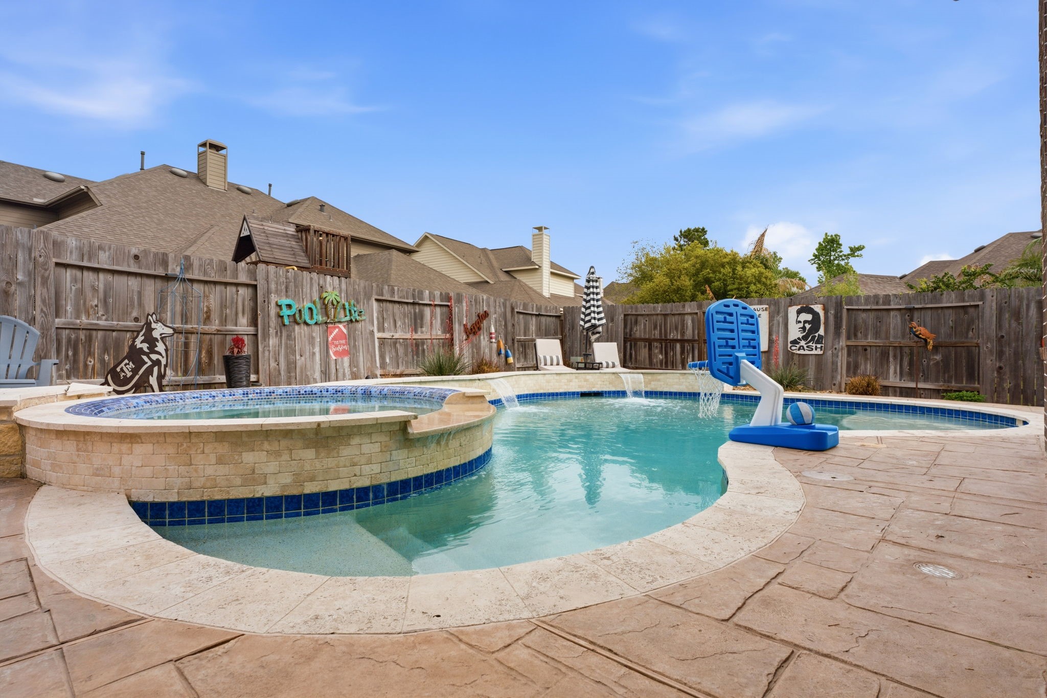 27906 Arden Trail Spring, TX 77386 - Photo 39 of 49 a view of a house with swimming pool and a yard