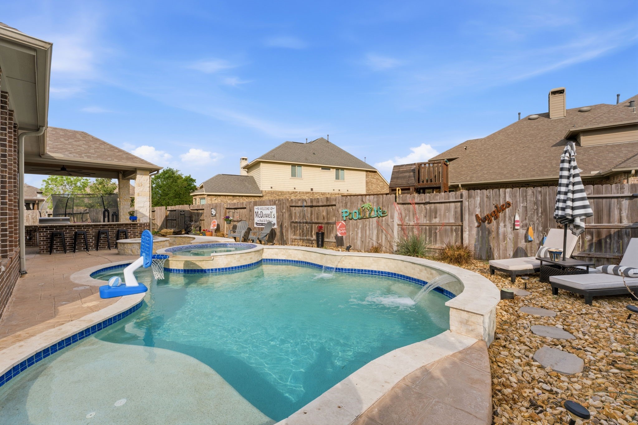 27906 Arden Trail Spring, TX 77386 - Photo 41 of 49 a view of a house with swimming pool and sitting area