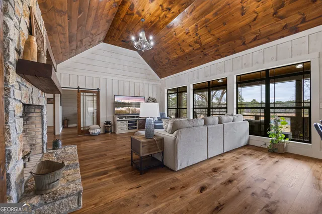 a spacious bathroom with a double vanity sink a and a mirror