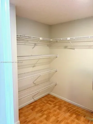 a view of a room with empty racks