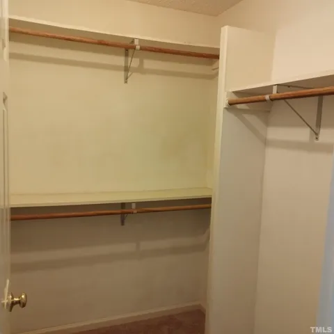 a close up view of closet