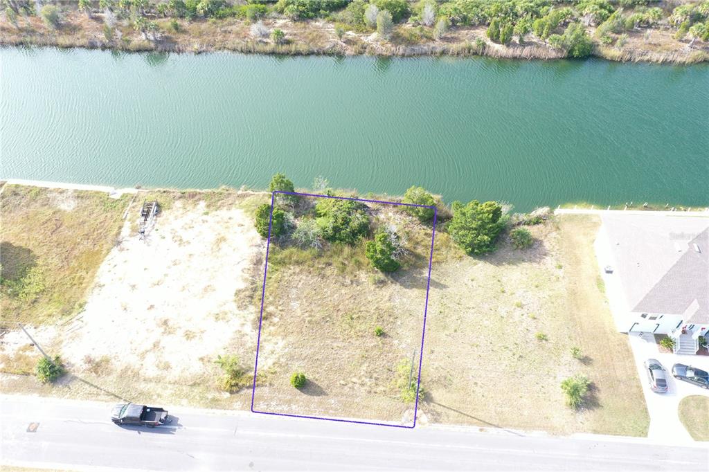 a view of a lake with a mountain