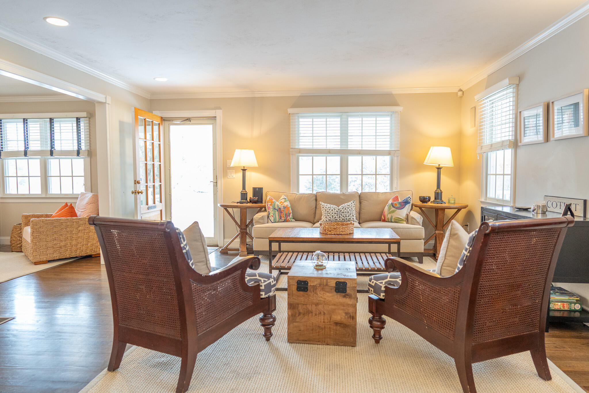 10 Abbey Gate Road Cotuit, MA 02635 - Photo 14 of 67 a living room with furniture and large windows