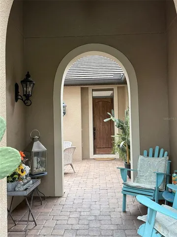 a view of a entryway door of the house