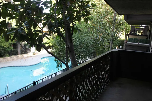 a view of city from a balcony